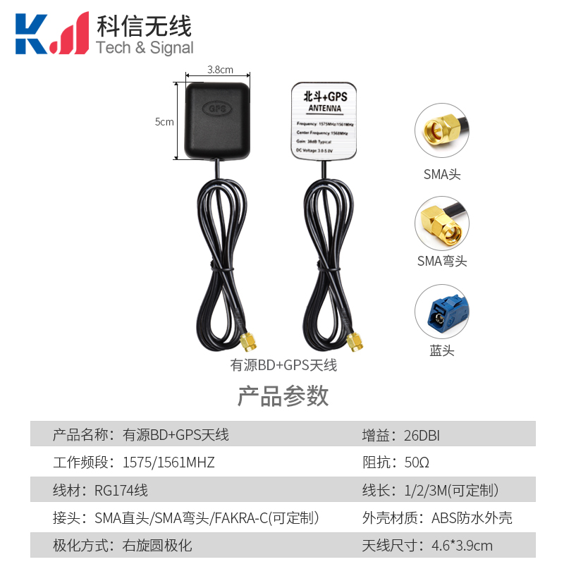 印字款BD+GPS雙模定位天線