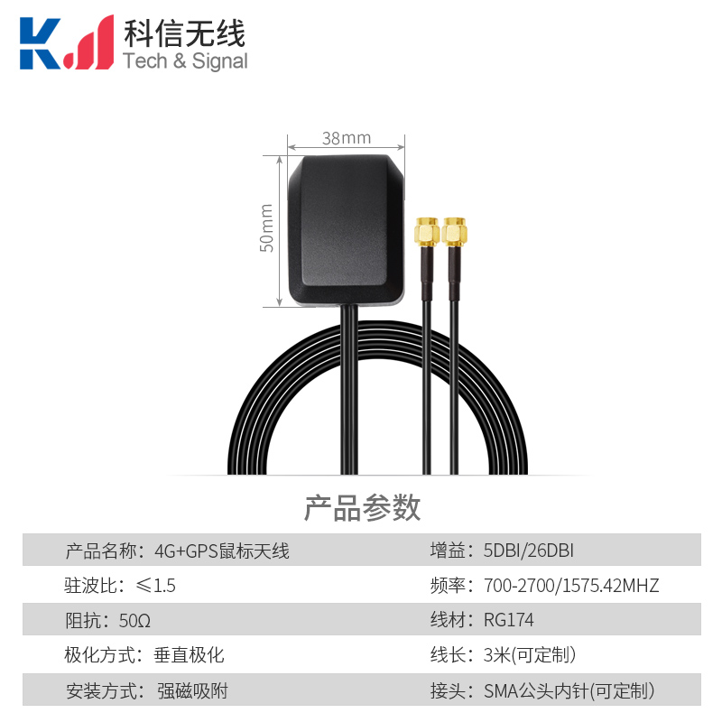 鼠標(biāo)款4G+GPS二合一組合天線